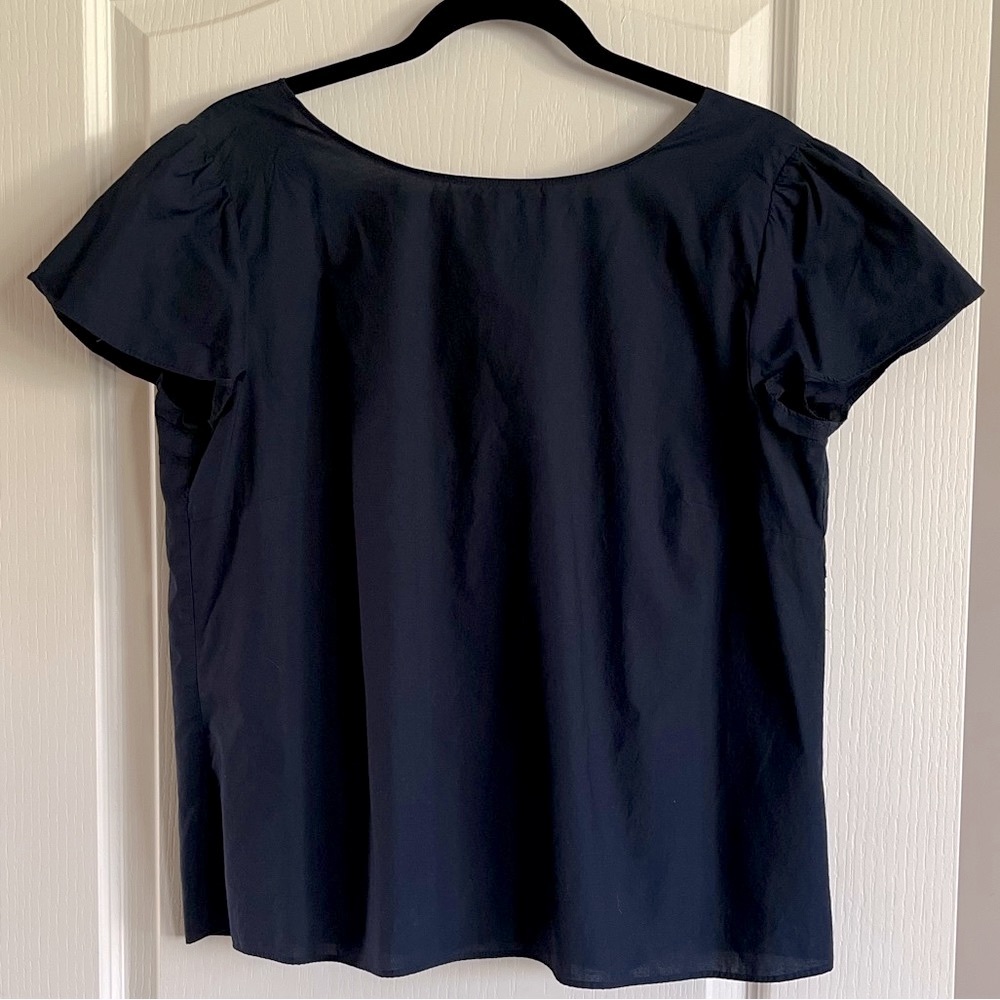 👚ANN TAYLOR FACTORY Navy Short Sleeve Blouse